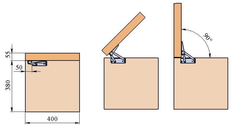 Схема работы механизма 410- Подъемник малый
